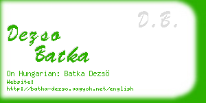 dezso batka business card